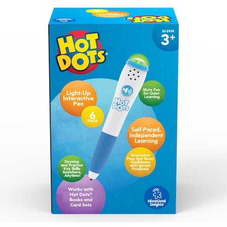 Educational Insights Hot Dots Light-Up Interactive Pen, 6PK 2438