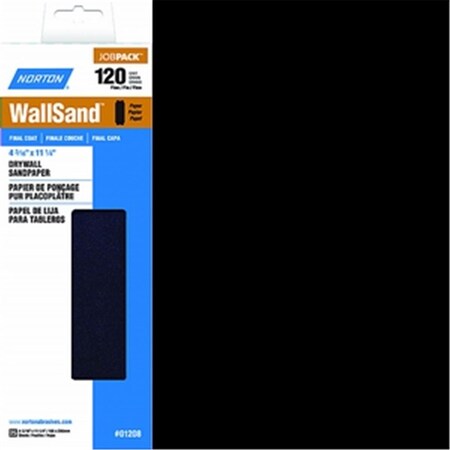 Tool Time 1208 4.19 x 11 in. P120d Wallsand Paper, 25PK TO3565902
