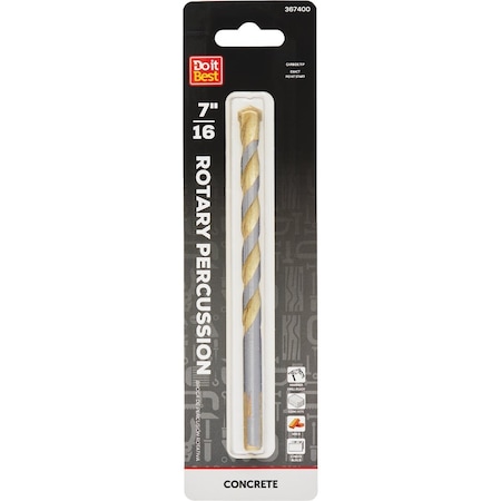 Do It Best 7/16'' x 6'' Rotary Percussion Masonry Drill Bit QJDIB-MB-023