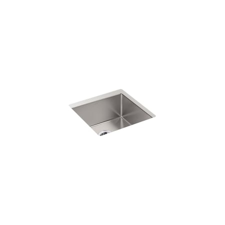 Kohler Bar Sink, 1 bowl, Undermount, Stainless Steel, 18.3 in W x 18.3 in L x 33152-NA
