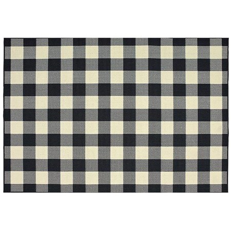 Oriental Weavers Marina Indoor Outdoor Outdoor Geometric Rectangle Area Rug, Black - 6 ft. 7 in. x 9 ft. 6 in. M1932K200290ST