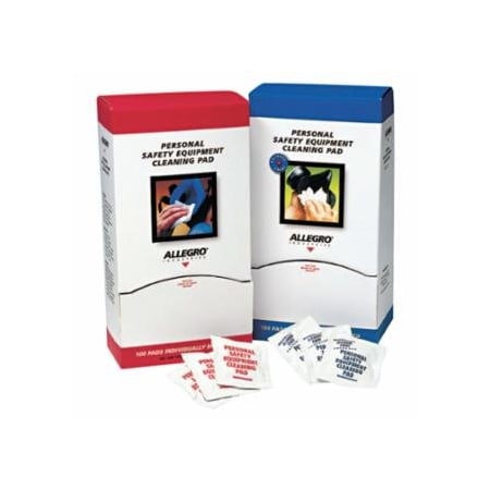 Allegro Industries Respirator Cleaning Pads, 5 in x 8 in, White 037-1001