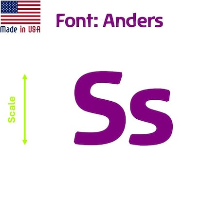 Aacc Self-Adhesive Vinyl Letter: s, Scale: 6 cm. Color: Purple Font: Anders by AACC-Anders-ls-Purple-M6x1