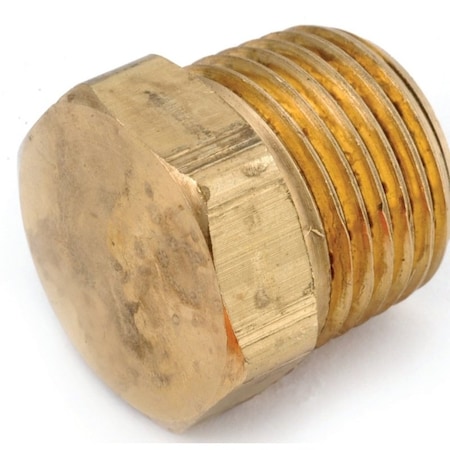 Anderson Metals Pipe Plug, 3/8 in, MPT, Brass 756121-06