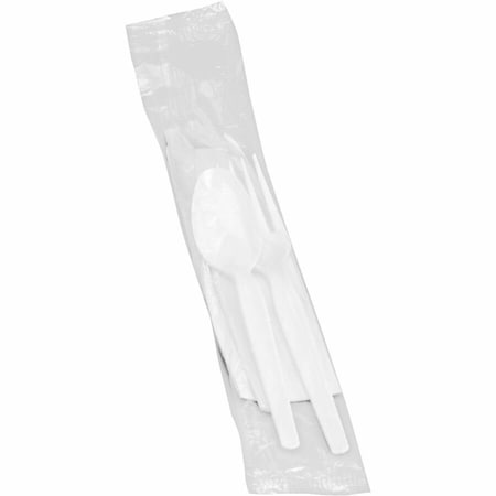 Genuine Joe Fork/Knife/Spoon Utensil Kit - White, 250PK GJO58926