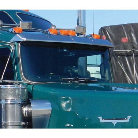Replacement For Kenworth W900L Year 2004 12 In Stainless Steel Standard Visor