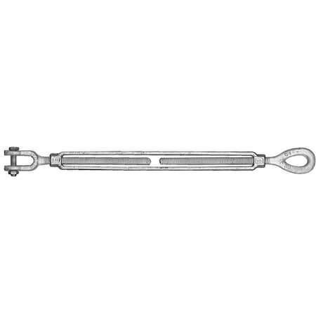 Baron BARON 18-1/2X9 Turnbuckle, 2200 lb Weight Capacity, Jaw Fitting A, Eye Fitting B, Galvanized Steel 18-1/2X9
