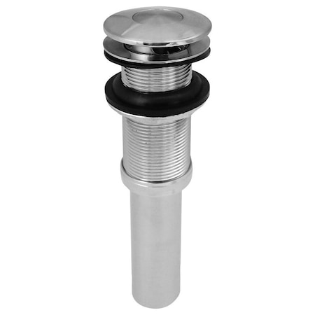 Stylewise Pushbutton Sink Drain, 1-1/4 in Connection, Brass, Chrome-Plated K820-76