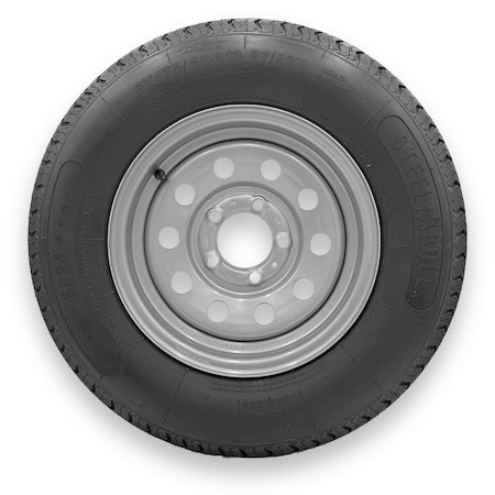 Steelbull - Steel Master ST175/80R13 8 Ply 5 On 4.5 Bolt, Silver Wheel Assemblies 599527SBSIL
