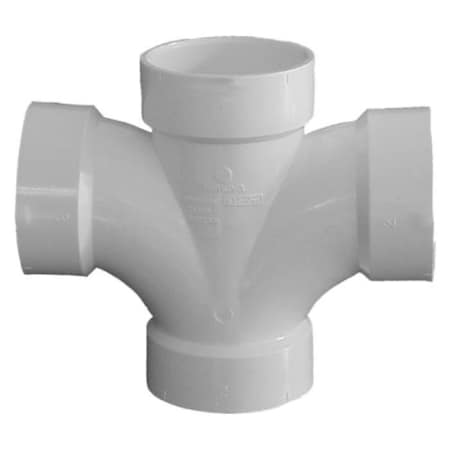 Charlotte Pipe And Foundry PVC 004281000HA 3 IN DOUBLE SANITARY TEE PVC PVC 00428 1000HA