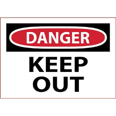 Accuform OSHA DANGER SAFETY LABEL KEEP OUT 3 LADM015VSP