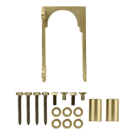 National Hardware Slide Bypass Door Bracket, Brushed Gold 275516