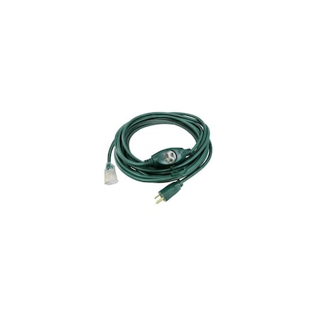 Master Electrician 25-Ft. 14/3 SJTW Green Outdoor Extension Cord 09001ME