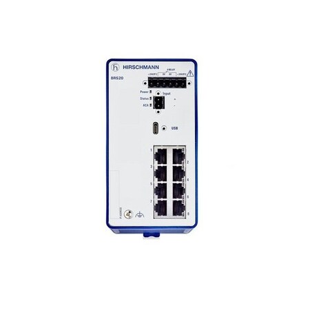 Hirschmann Ethernet Switch, Brs20-8Tx-Eec Brs20-08009999-Ttcy99Hhsesxx.X Standard Software 942170-012