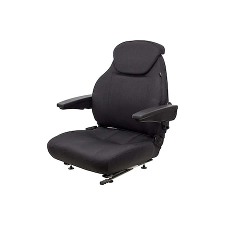 Uni Pro 440 Seat Top Assembly, With Armrests, Black Fabric 8014