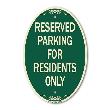 Signmission Parking Space Reserved Sign Parking Reserved , 12 In X 18 In Architectural, Heavy Gauge Aluminum A-OV-G-1218-23354