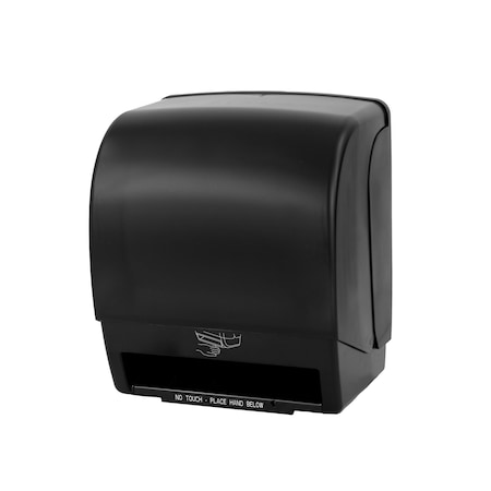 Hapco Elmar Electronic Hands Free Roll Towel Dispenser, For 8 In W X 800' Roll Towels With 1-1/2 In Core, Black TD023502