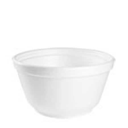Dart 10 oz Round Bowls - White, Foam DCC 10B20