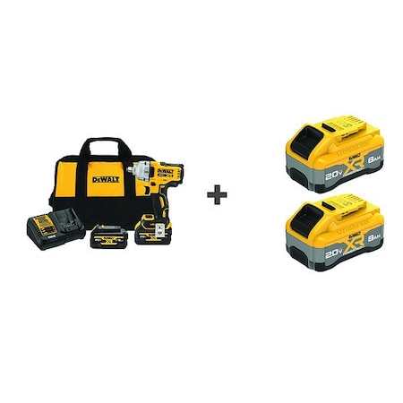 Dewalt DEWALT IMPACT WRENCH BONUS BATTERY 2PK DCF891GP2/DCB2108-2