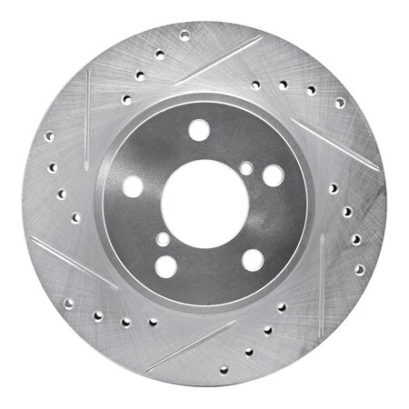 Dynamic Friction Co DFC Brake Rotor - Drilled and Slotted - Silver 631-13007L