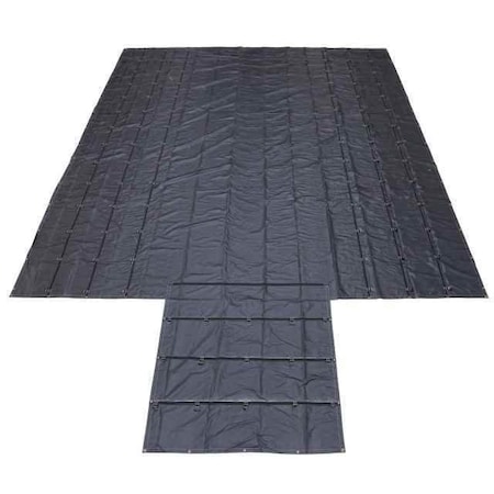 Tarps Now Truck Tarp, 16' x 27' x 4', 20 Mil, Black, Vinyl Coated LTH16274-BLK