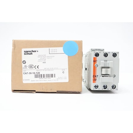 Sprecher & Schuh AC CONTACTOR 120V-AC 55A AMP 20HP CA7-30-10-120