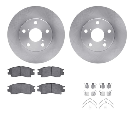 Dynamic Friction Co DFC Brake Rotor with 5000 Brake Pads and Hardware Kit 6512-75046