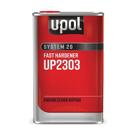 U-Pol National Rule Fast Hardener, 1 Liter Tin, Clear, Liquid, Use With: 2K Primers and Clearcoats UP2303