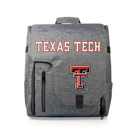 Picnic Time Family Of Brands Texas Tech Red Raiders - Commuter Travel Backpack Cooler, Heathered Gray 651-00-105-574-0