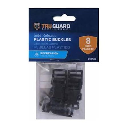 Mibro Tru-Guard Side Release Plastic Buckles, Large, 8PK 231582