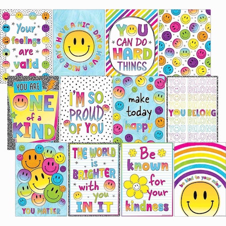 Teacher Created Resources Brights 4Ever Positive Sayings Small Posters, 12-Piece Set 7469