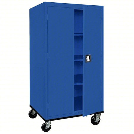 Sandusky Shelf Cabinet, 72 in H, 36 in W, 24 in D, Recessed, Three-Point Locking, 3 Shelves TA3R362466-06