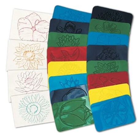 Roylco Rubbing Plates Flowers R-5804