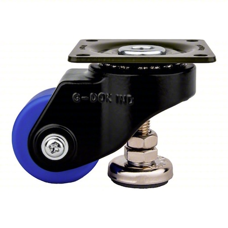 Foot Master Plate Caster, Nylon, 73mm H GDL-50A-SF-BLKMC