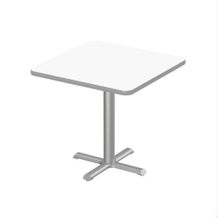 Correll Square Cafe Table, 36 in W, 36 in L, 29 in H, Particleboard Top, Frosty White SXT36DES-80-98-13