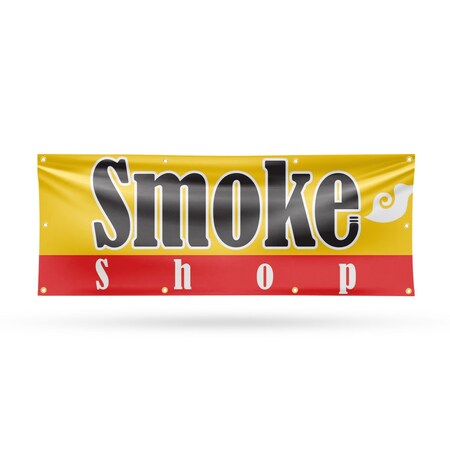 Signmission Smoke Shop, 36 Inch x 96 Inch, Vinyl Banner B-96-30859