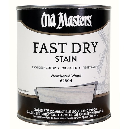 Fast Dry Stain Qt Old Masters Weathered Wood Interior Oil-Based Wood Stain 62504