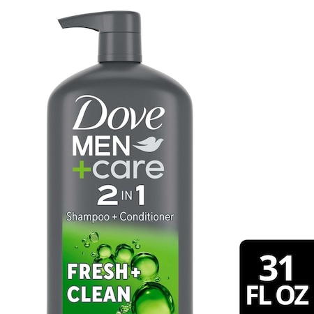 Dove Men+Care Fresh and Clean 2 in 1 Shampoo and Conditioner, 31 Ounce, 4PK 69778121