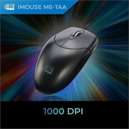 Adesso TAA Desktop Full Size Mouse IMOUSEM6TAA