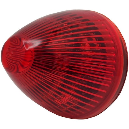 Pm Company Marker Light, 12 V, LED Lamp, Red Lens, Grommet V166R