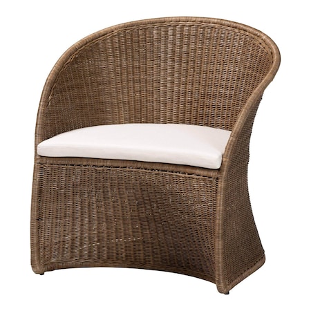 Bali & Pari Kintamani Bohemian Greywashed Rattan Accent Chair 253-14011-ZORO