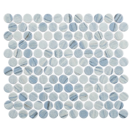 Andova Tiles Estavo Grey 3/4-in. Penny Round Stone Inspired Matte Porcelain Floor & Wall Mosaic Tile ANDESTA1252