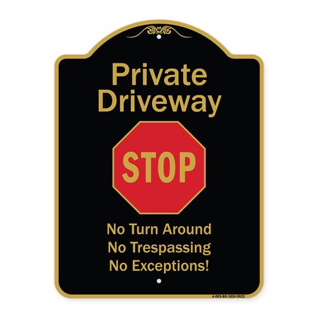 Signmission Black & Gold, 18 Inch x 24 Inch, Heavy Gauge Aluminum A-DES-BG-1824-9922