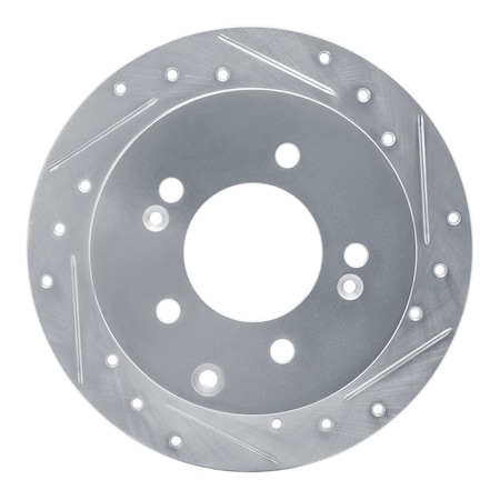 Dynamic Friction Co DFC Brake Rotor - Drilled and Slotted - Silver 631-21013R