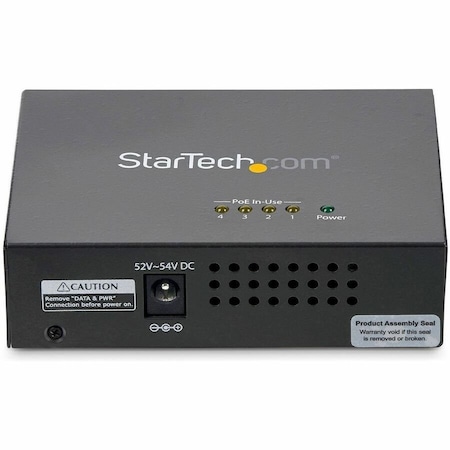 Startech.Com 4 Port Gigabit Midspan - PoE+ Injector POEINJ4G