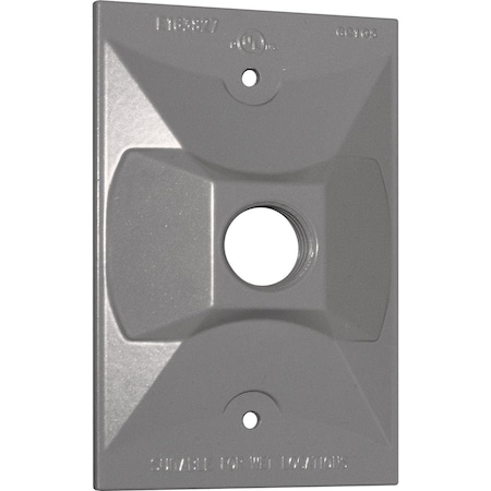 Southwire Single Gang Weatherproof 1-Hole Gray Rectangular Cover WCR1150-UPC