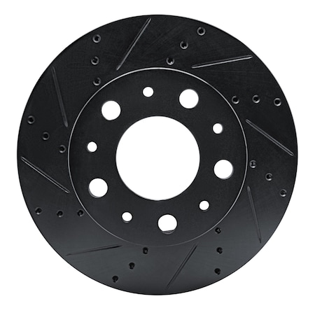 Dynamic Friction Co DFC Brake Rotor - Drilled and Slotted - Black 633-40114L