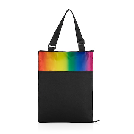 Picnic Time Family Of Brands Vista Outdoor Picnic Blanket & Tote, Rainbow with Black 821-00-355-000-0