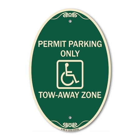 Signmission Georgia ADA Handicapped Parking Sign Accessib, 12 In X 18 In Architectural, Heavy Gauge Aluminum A-OV-G-1218-23935