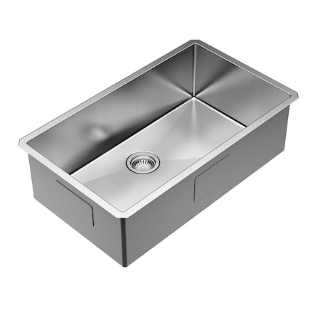 Wrightmaster 32 in. Undermount Single Bowl 18-Gauge Stainless Steel Kitchen Sink with Accessories ZOR-US3219-SS